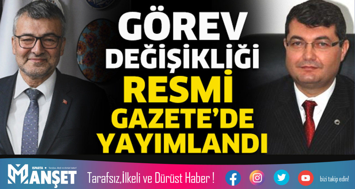 ATAMALAR RESMİ GAZETEDE YAYINLANDI