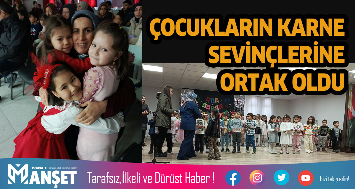 ÇOCUKLARIN KARNE SEVİNCİNE ORTAK OLDU