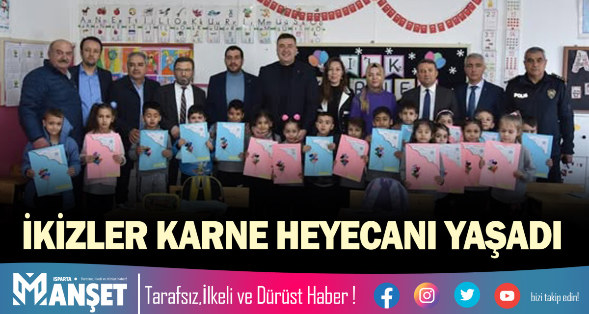 İKİZLER KARNE HEYECANI YAŞADI