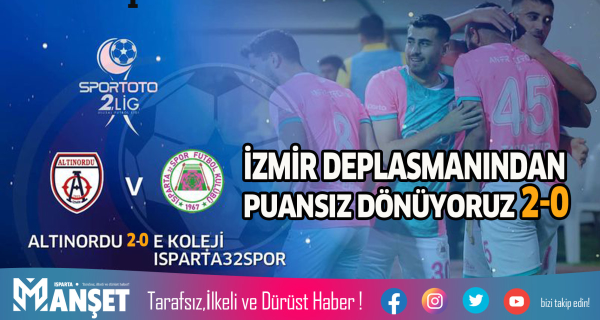 ISPARTASPOR DEPLASMANDAN ELİ BOŞ DÖNDÜ