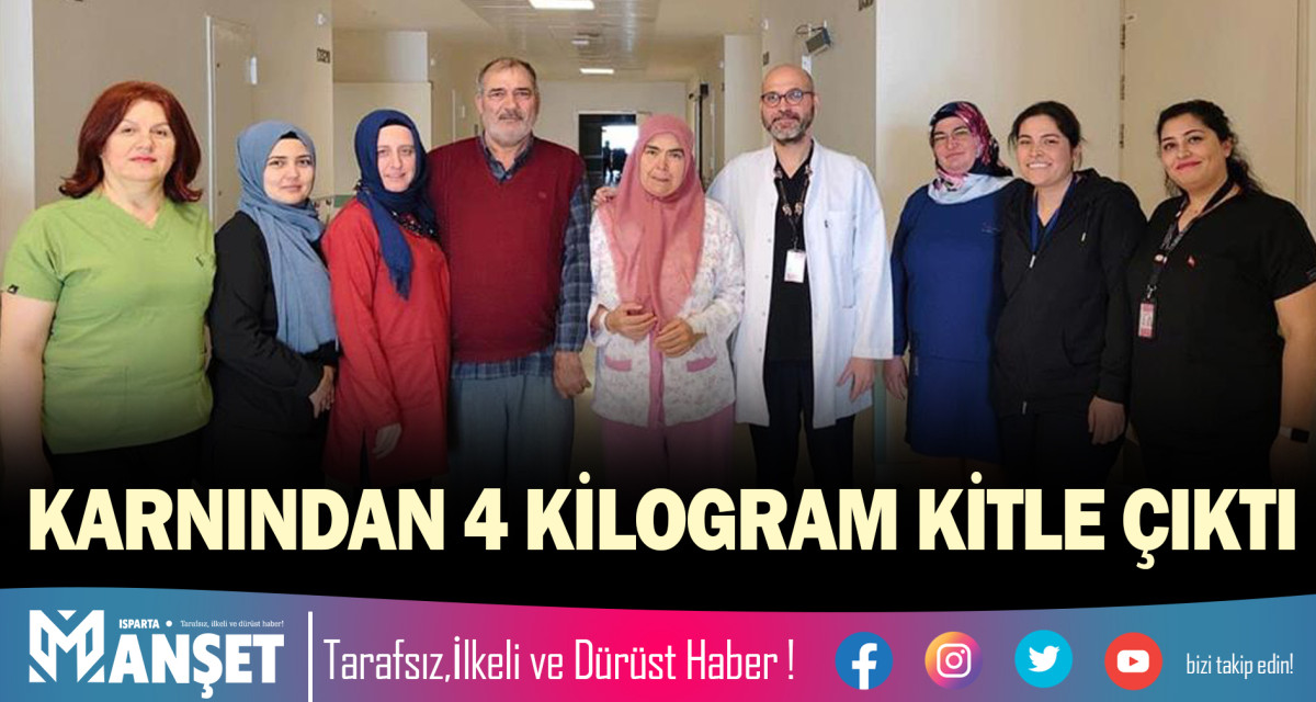 KARNINDAN 4 KİLOGRAM KİTLE ÇIKTI