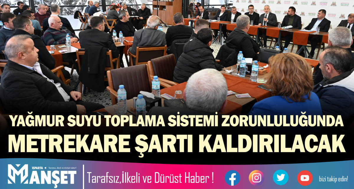 YAĞMUR SUYU TOPLAMA SİSTEMİ ZORUNLULUĞUNDA METREKARE ŞARTI KALDIRILACAK